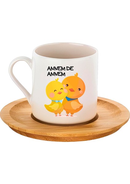 Luxury Annem De Annem - Kızım Da Kızım Baskılı Kahve Fincanları, 2'li Kahve Fincan Takımı, 80ML 1 Adet