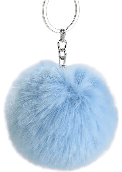 Kabarık Kürk Pom Pom Anahtarlık Yumuşak Faux Tavşan Kürk Topu Araba Anahtarlık Ponpon Anahtar Zincirleri Anahtarlık Kadın Çanta Kolye Takı Hediyeler (Yurt Dışından)