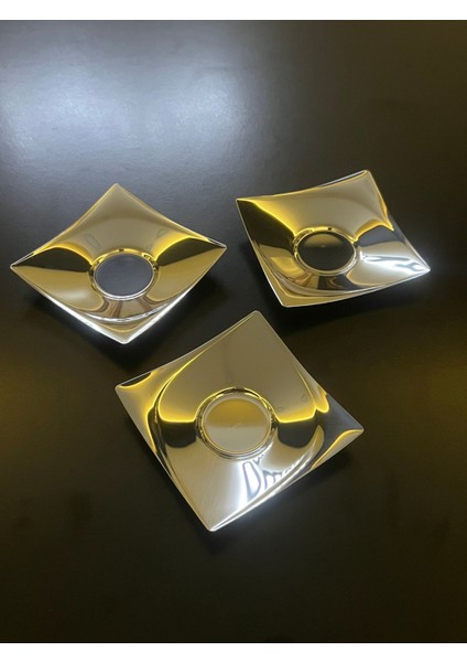 Luxury Ela Çay Tabağı 6 Adet 18/10 Çelik 0,90 mm Kalınlık 1 Adet