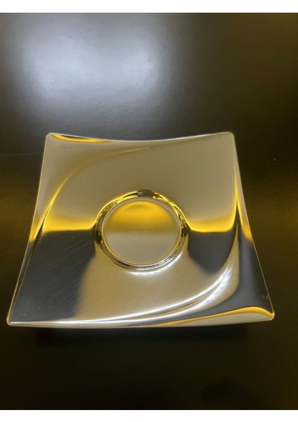 Luxury Ela Çay Tabağı 6 Adet 18/10 Çelik 0,90 mm Kalınlık 1 Adet