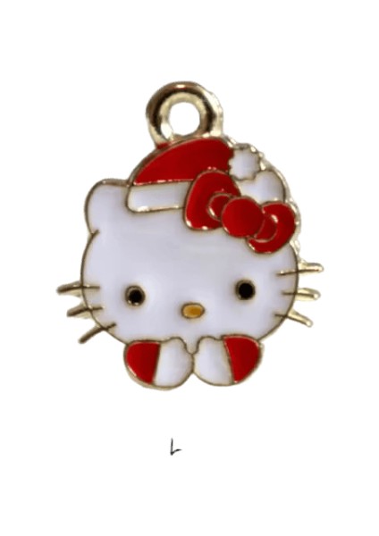 10 Adet Sevimli Karikatür Hello Kitty Köpüklü Kawaii Charms Dıy Kolye Bilezik Küpe Anahtarlık Aksesuar Takı Bileşen Hediyeler (Yurt Dışından)