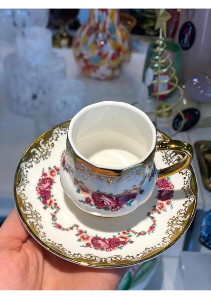 Luxury Osiris Altın Desen1 Tek Kişilik Türk Kahvesi Fincanı 1 Adet