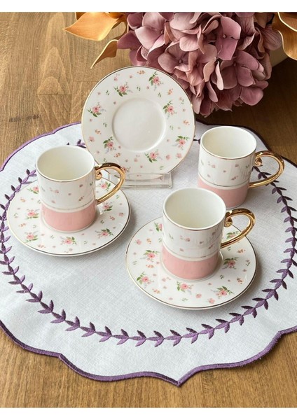 Luxury Türk Kahve Fincanı Rosa 12 Parça 6 Kişilik 1 Adet