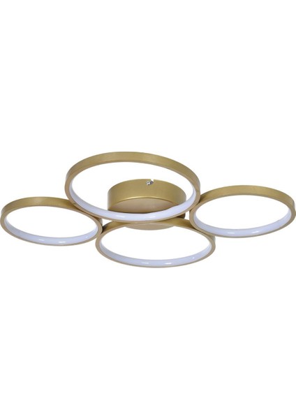 Fernando Modern Tasarım Yatak Odası - Salon - Mutfak Eskitme Renk Beyaz Ledli 4 Lü LED Avize