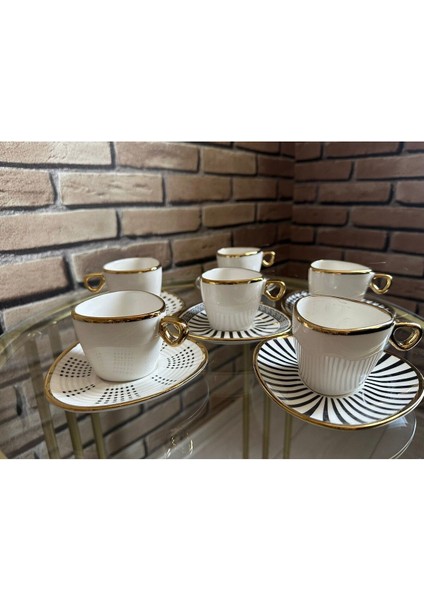 Luxury Lavin 6'lı Kahve Fincan Takımı KRD-3518 1 Adet
