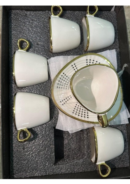 Luxury Lavin 6'lı Kahve Fincan Takımı KRD-3518 1 Adet