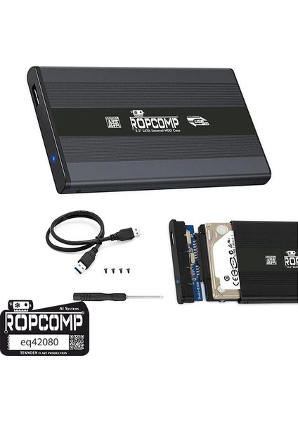 2.5" USB 3.0 Sata Harici Harddisk Kutusu Metal