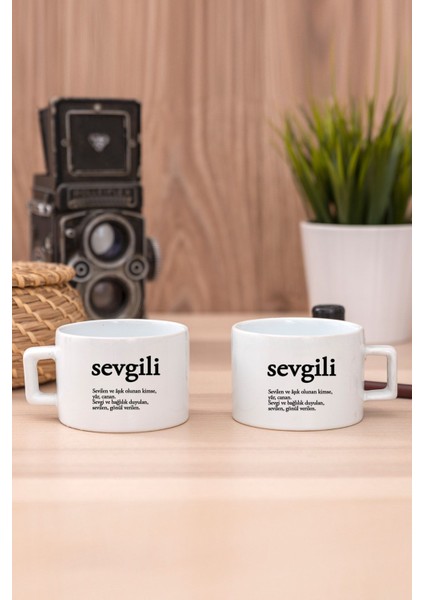 Luxury Sevgili Kelime Anlamı Ikili Çay Fincanı 1 Adet