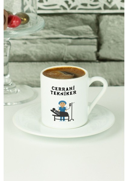 Luxury Cerrahi Tekniker Türk Kahvesi Fincanı Beyaz 1 Adet