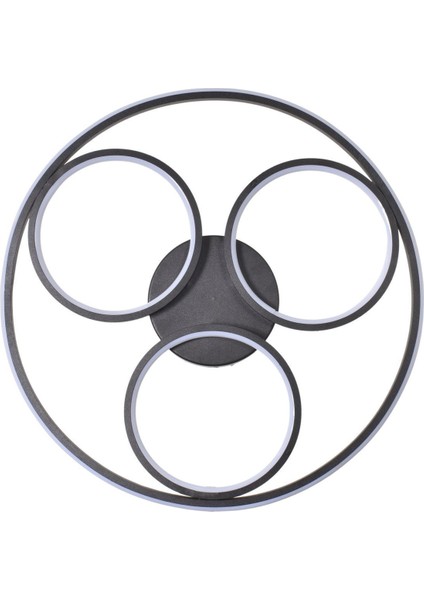 Berlin Modern Tasarım Yatak Odası - Salon - Mutfak Siyah Renk Beyaz Ledli 4 Lü LED Avize fiyatları