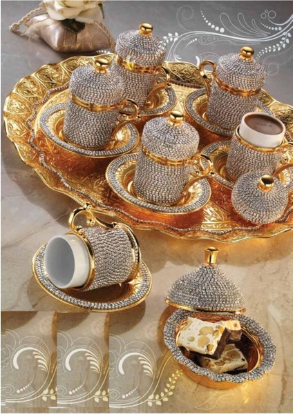 Luxury Taşlı Çay Takımı 1 Adet