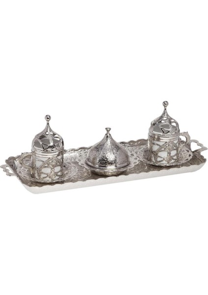 Luxury Osmanlı Hürrem Sultan Türk Kahvesi Seti 2 Kişilik - Beyaz CRST174 1 Adet
