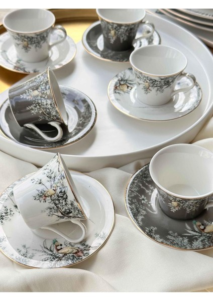 Luxury Plomo 6'lı Kahve Fincanı Seti 1 Adet