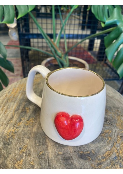 Luxury Büyük Kalpli Mug 1 Adet