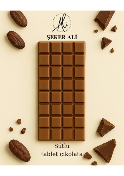 Belçika Çikolatası Sütlü Tablet 100 gr