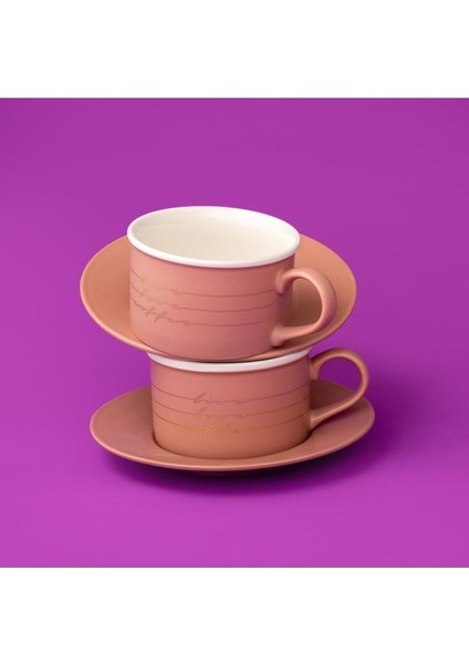 Luxury Joy Pembe Çay Fincan Takımı 1 Adet