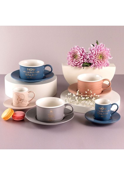 Luxury Joy Pembe Çay Fincan Takımı 1 Adet