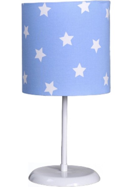 Mavi Yıldızlı Kumaş Kaplama 2.li Set Yatak Odası Genç ve Çocuk Odası Avize ve Abajur Seti modelleri