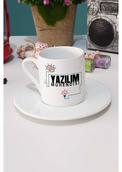 Luxury En Tatlı Yazılım Mühendisi Türk Kahvesi Fincanı Beyaz 1 Adet