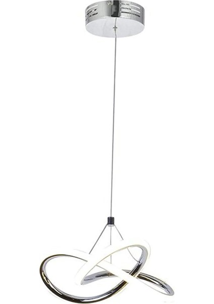 Power LED Avize Mutfak Koridor Çocuk Oturma Yatak Odası 3 Renk Gün Işığı-Beyaz-Sarı Işık -Krom Gövd