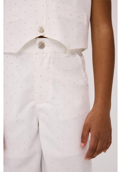 Bg Store Kız Çocuk Beyaz Pantolon modelleri