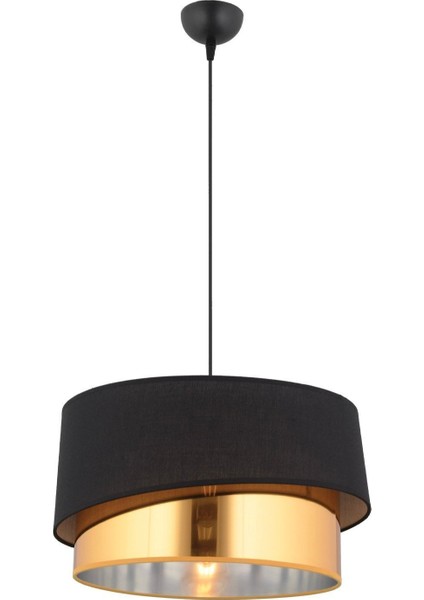 Marstal Büyük 2 Katlı Siyah Gold Detaylı Modern Koridor,yatak Odası Salon Avize