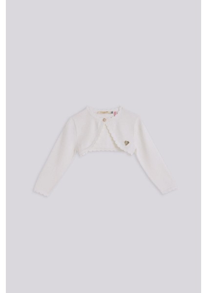 Bg Store Kız Çocuk Beyaz Hırka