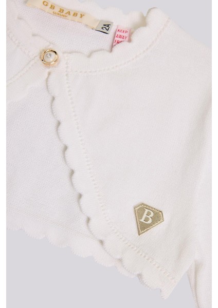 Bg Store Kız Çocuk Beyaz Hırka modelleri