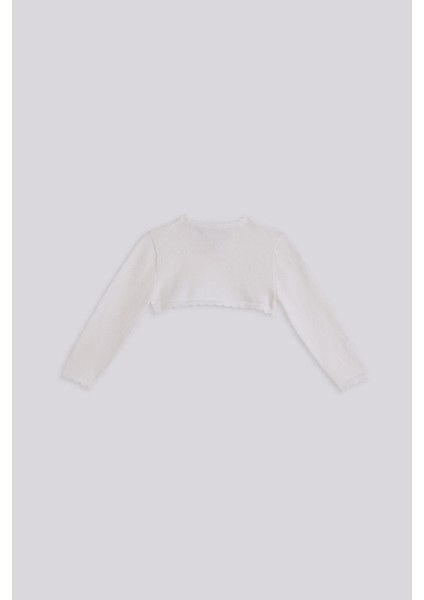 Bg Store Kız Çocuk Beyaz Hırka