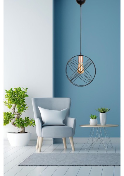 Satürn Siyah Tekli Aydınlatma, Mutfak, Salon, Yatak Odası Şık Zarif Avize modelleri