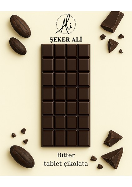 Bitter Belçika Çikolatası Tablet 100 gr