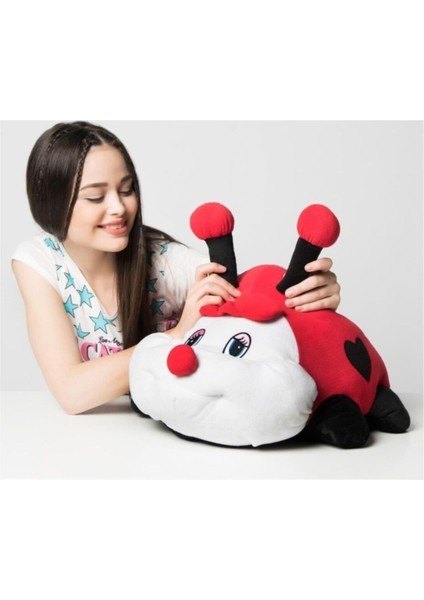 Luxury Miajima Peluş Oyuncak Uğur Böceği Peluş Uyku Arkadaşım 30 cm Yastık 1 Adet