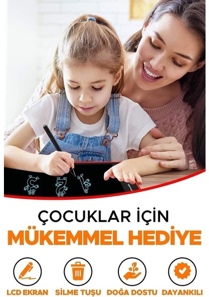 Luxury Writing Tablet LCD 8.5 Inç Dijital Kalemli Çizim Yazı Tahtası Grafik Not Yazma Eğitim Tableti 1 Adet