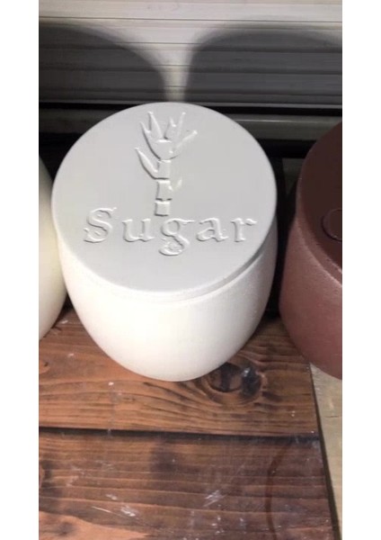 Luxury Beton Barrel Dekoratif Tezgah Üzeri Şeker Fıçısı 1 Adet