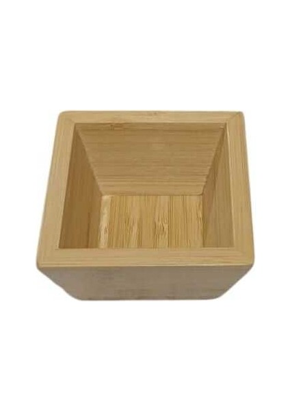 Luxury Bambu 6'lı Sunum Çerezlik Reçellik 8X8X4 PS10 1 Adet