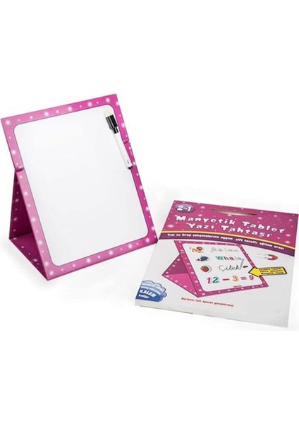Luxury Pembe (Kız) Manyetik Tablet Yazı Tahtası Kalem Hediyeli 1 Adet