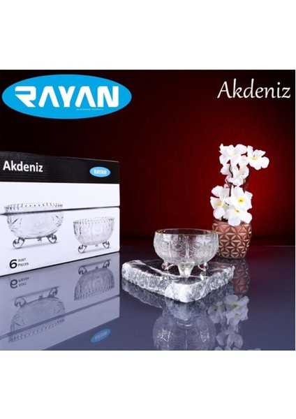 Luxury Rayan Akdeniz 6'lı Ayaklı Kase 1 Adet