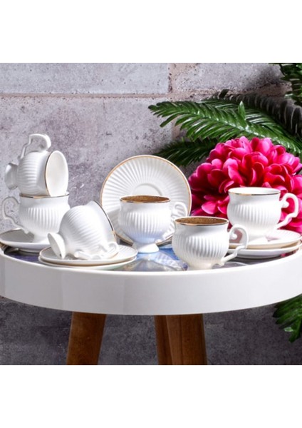 Luxury 6 Kişilik Orkide Ayaklı Kahve Fincanı 1 Adet