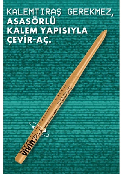 Luxury Vivid Rich Asansörlü Göz Kalemi - 14 Sapphire Bling 1 Adet