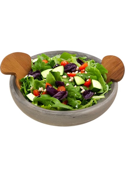 Luxury Ahşap Salata Karıştırıcı 1 Adet