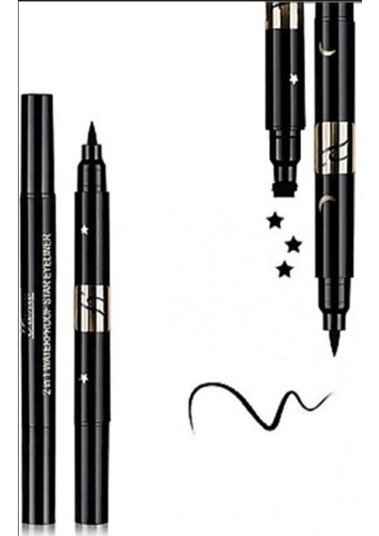 Luxury Çift Taraflı Yıldız Desenli Kalem Eyeliner 1 Adet