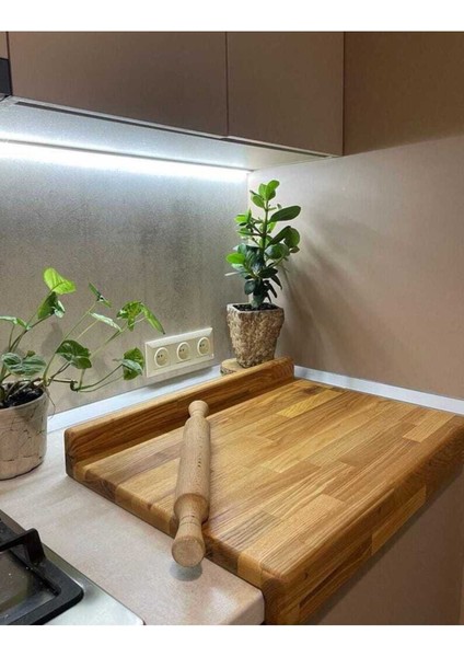 Ahşap Tezgah Üstü Kayın Hamur Açma Kesme Tahtası 50 x 40 cm 1 Adet fiyatları