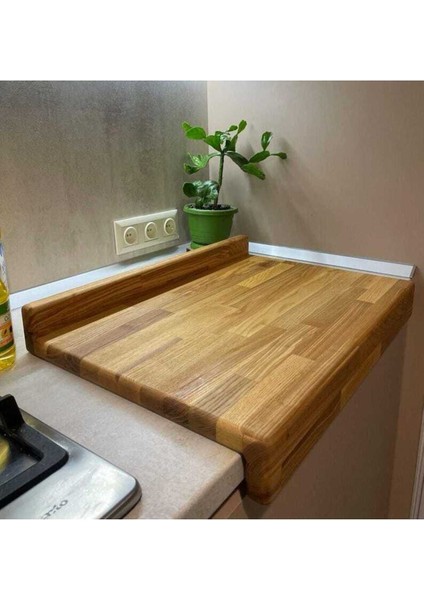 Ahşap Tezgah Üstü Kayın Hamur Açma Kesme Tahtası 50 x 40 cm 1 Adet modelleri