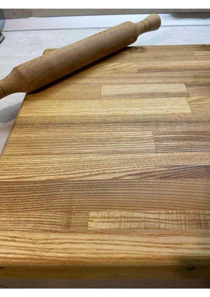 Ahşap Tezgah Üstü Kayın Hamur Açma Kesme Tahtası 50 x 40 cm 1 Adet indirimleri
