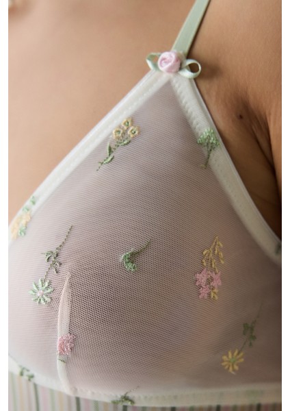Front Opening Ekru Babydoll