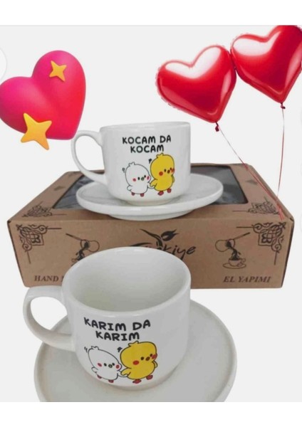 Luxury Karım Da Karım Kocam Da Kocam 2'li Kahve Fincanı 1 Adet