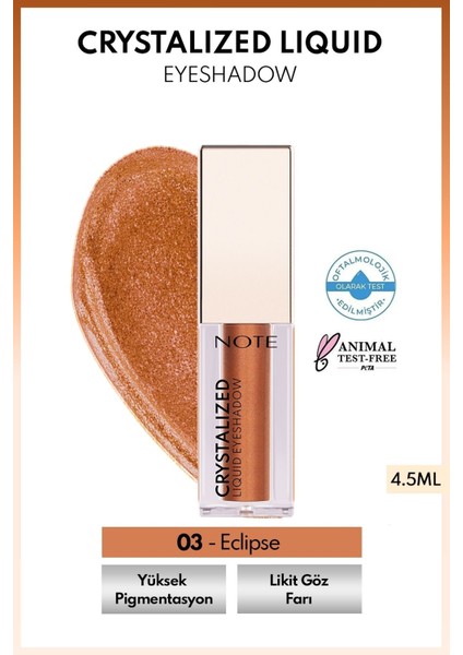 Luxury Crystalized Liquid Eyeshadow Likit Metalik Göz Farı - 03 Eclipse 1 Adet