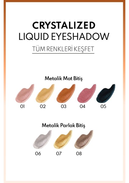 Luxury Crystalized Liquid Eyeshadow Likit Metalik Göz Farı - 03 Eclipse 1 Adet