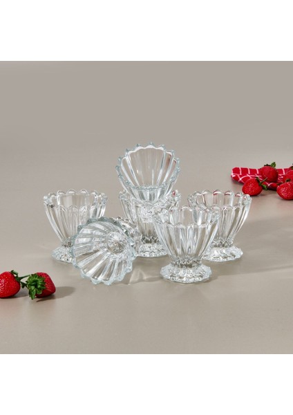 Luxury 6'lı Dondurma Kasesi - Şeffaf - 160 ml 1 Adet