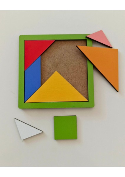 Luxury Ahşap Tangram Puzzle 1 Adet